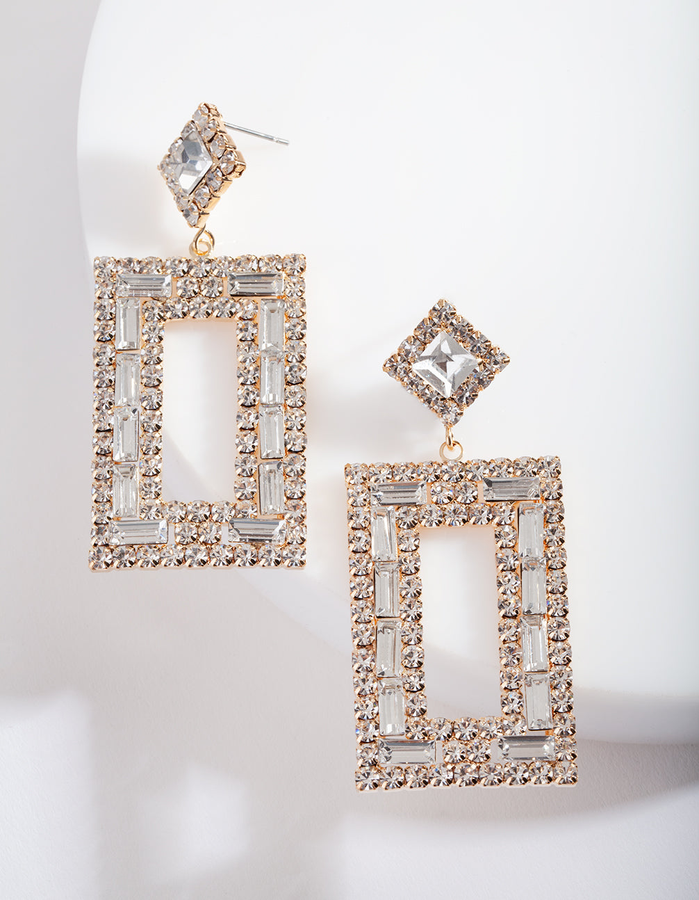 Small Square Drop Earrings