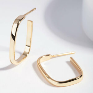 Square Open Hoop Earrings