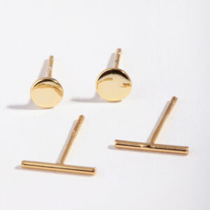 Disc & Line Stud Earring Pack