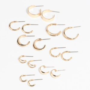 Simple Hoop Earring 8-Pack