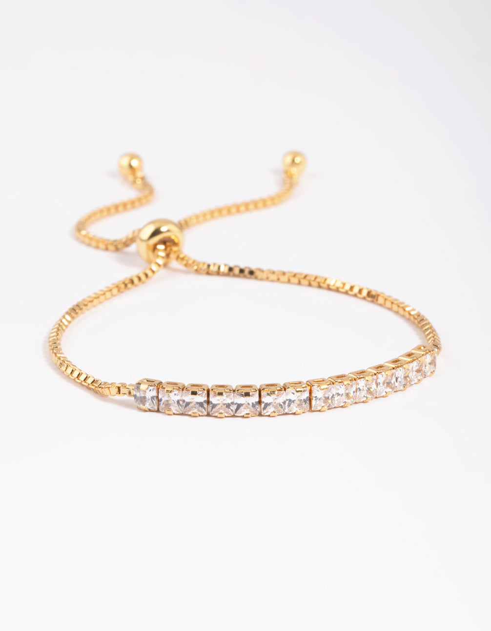 Box Chain Toggle Tennis Bracelet