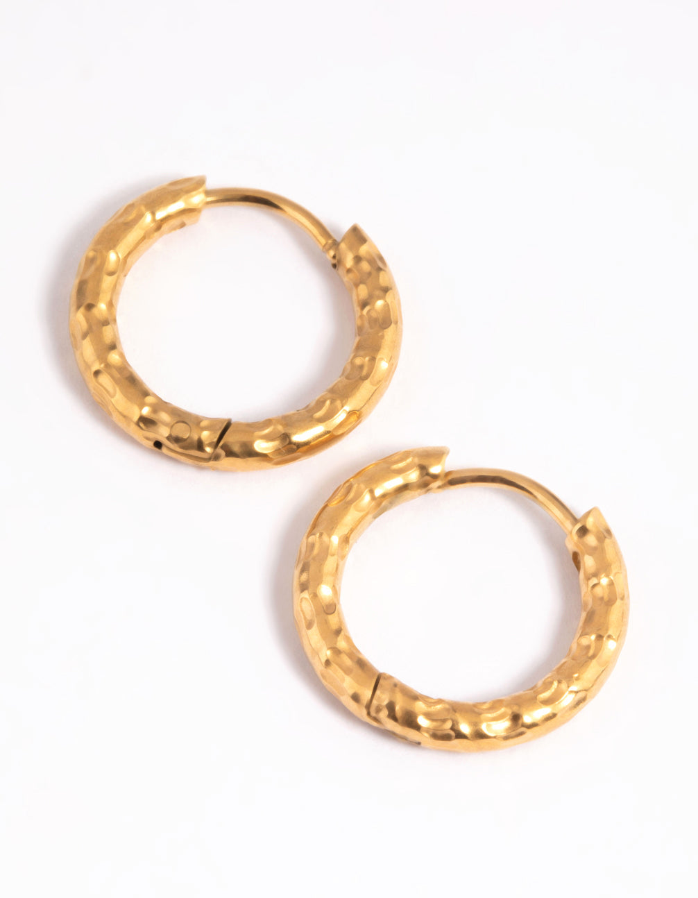Stainless Steel Molten Hoop Earrings