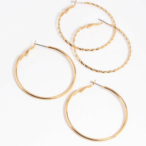 Twisted Hoop Earring Set
