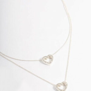 Double Open Heart Necklace