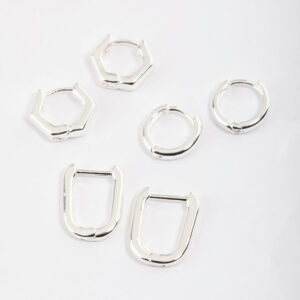 Mini Shape Huggie Earrings Pack