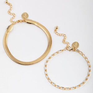 Snake Chain & Tennis Bracelet Pack