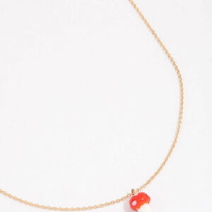 Mini Mushroom Pendant Necklace