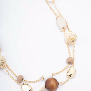 Double Chain Beaded Necklace