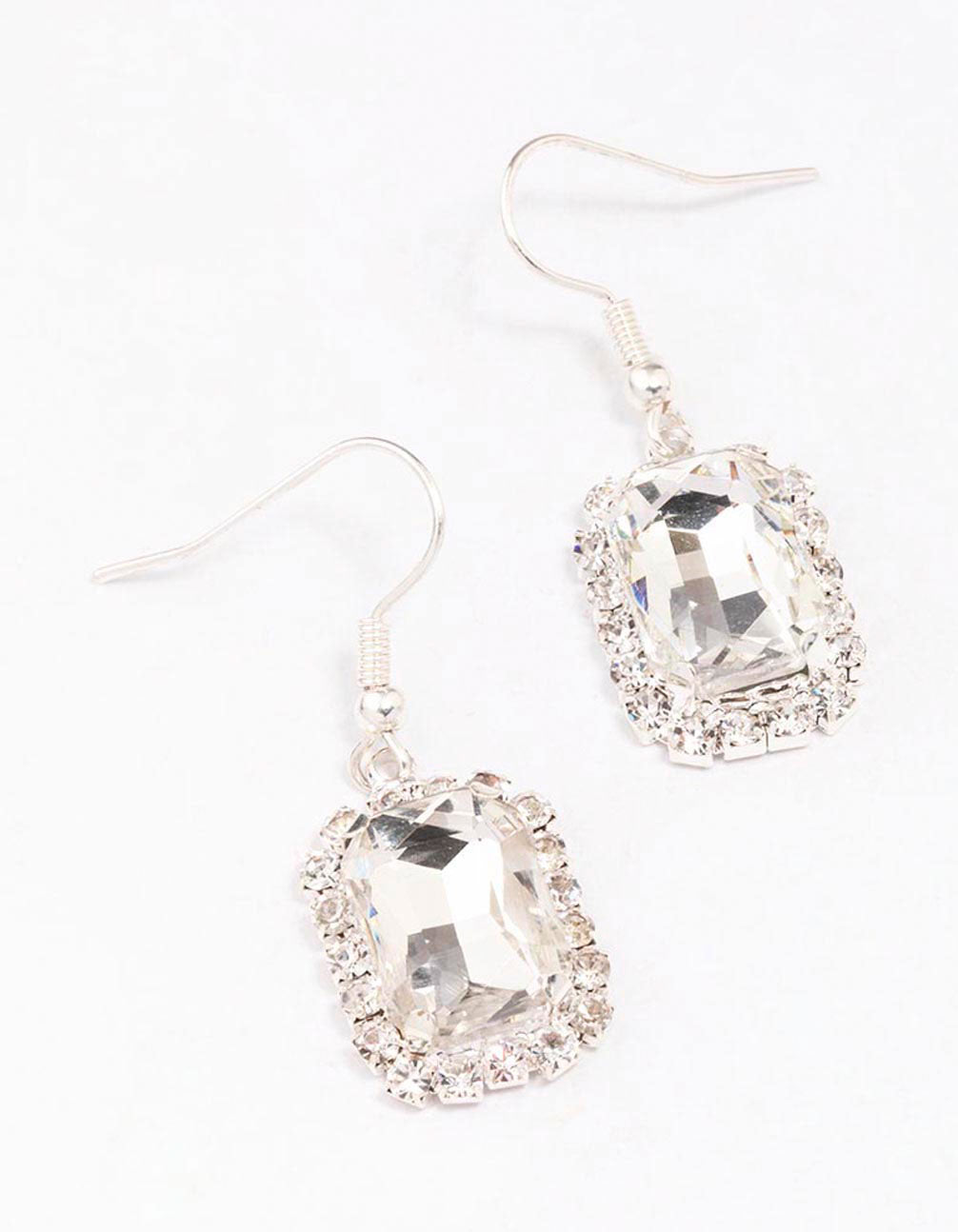 Encased Rectangular Earrings