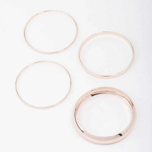 Rose Thick & Thin Bangle 4-Pack