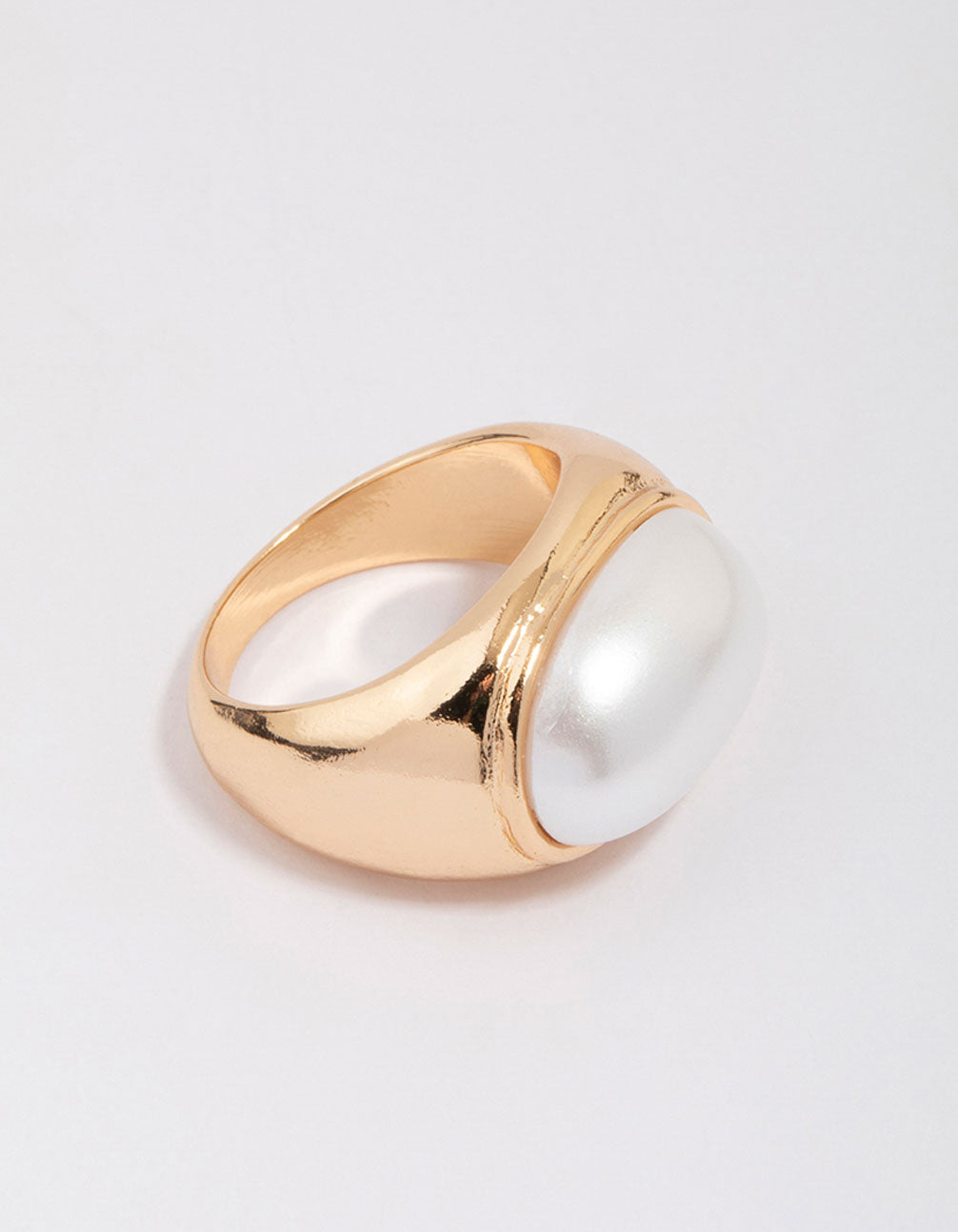Oval Pearl Chunky Cocktail Ring