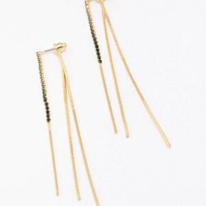 Snake Chain & Sandwich Drop Earrings
