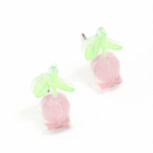 Rose Enamel Stud Earrings