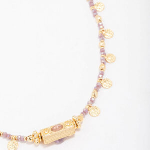 Semi-Precious Barrel Necklace