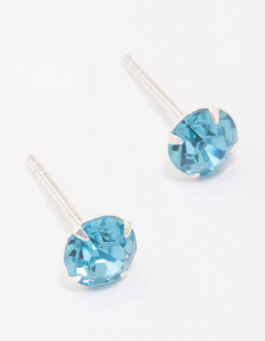 Blue Czech Crystal Small Stud Earrings