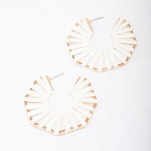 Octagon Wrapped Hoop Earrings