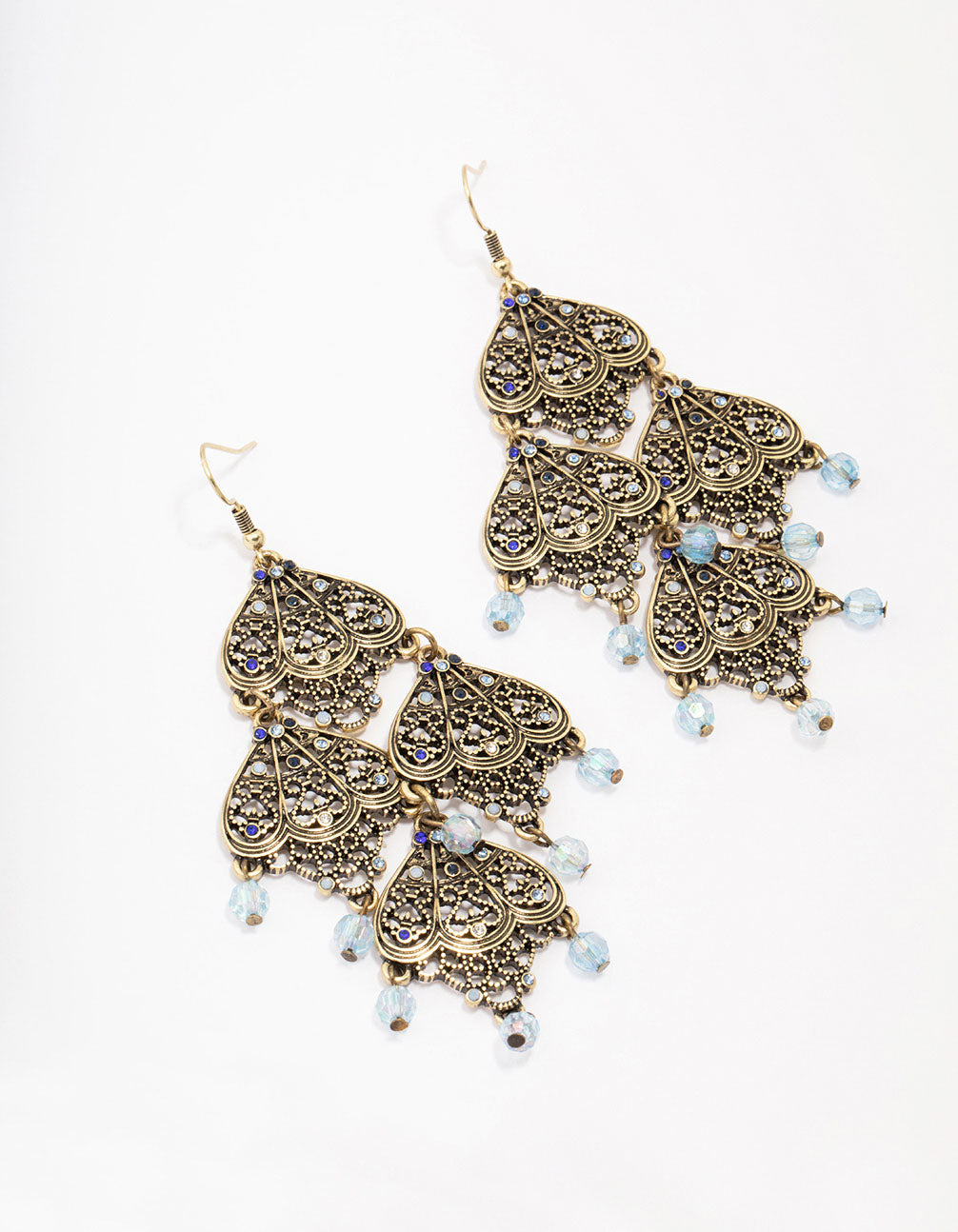 Antique Filigree Beaded Earrings